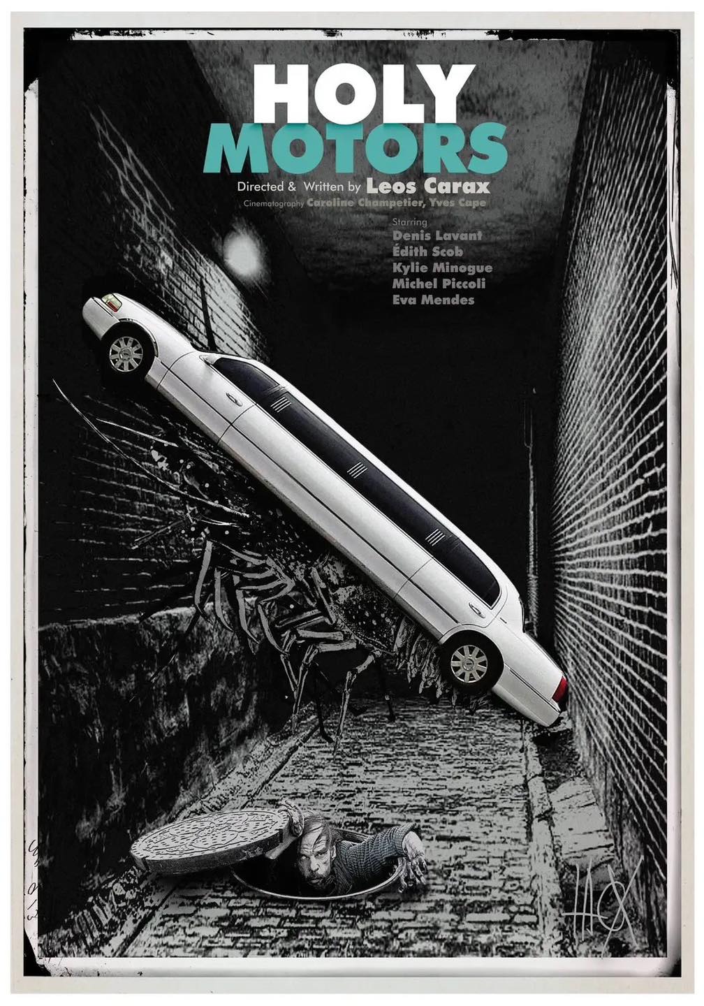 Poljski plakat za "Holy Motors" (2012.) Holy Motors (2012) r. Leos Carax plakat: Jacek Staniszewski