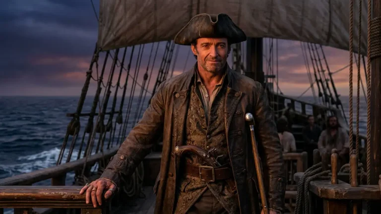 Hugh Jackman je Long John Silver u "Otoku s blagom" Ridleya Scotta za Sony / AI ilustracija